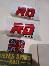 motorcycle decals YAMAHA RD125LC  MK2. TANK STICKERS .IN RED