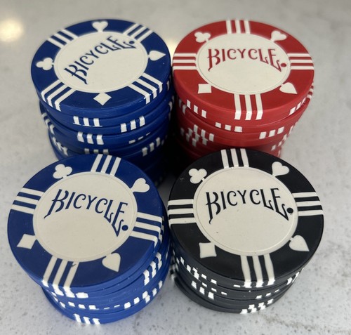Vintage bicycle clay poker - vintage,