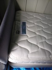 Single 2 Drawer Bed With Slumberland Mattress And Mattress Topper And Headboard