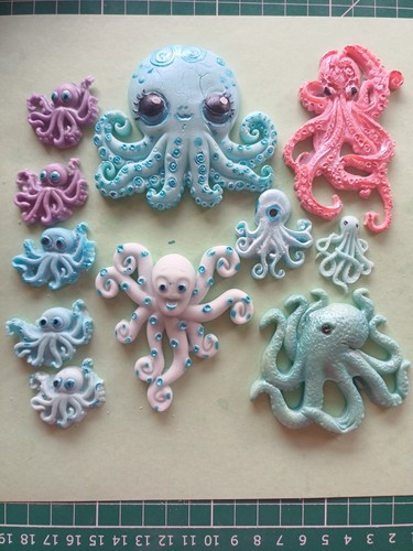 Cute sea creatures fondant - cute,