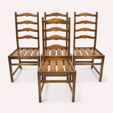 Ercol Set Of 4  Dining Chairs Golden Dawn Ladderback 1970s FREE UK Delivery*