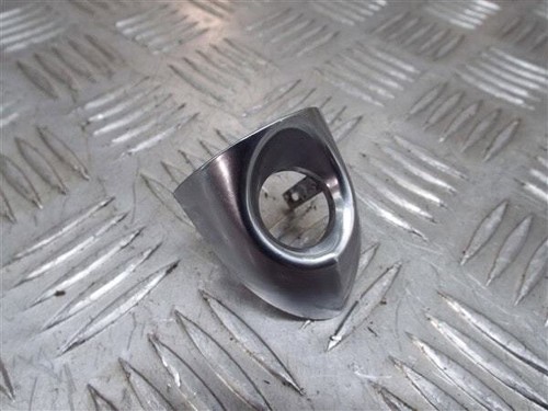 Right satin chrome lock trim - -,