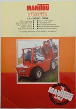 Manitou Buggie Rough Terrain Forklift Single Sheet Sales Brochure, c 1980's