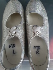 Silver Sparkle Tap Shoes Size 13