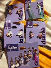 claires accessories bundle clip on earings cats butterfly unicorn x 7 pairs
