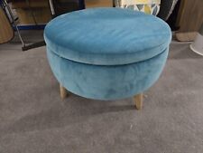 Loaf Round Footstool Ottoman For John Lewis Clever Velvet W65 X H40cm POT PIE LE