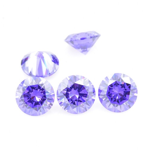 100pcs round violet loose - round,