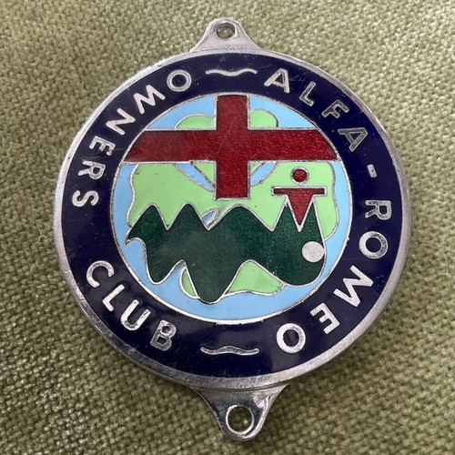 Vintage enamel alfa romeo - vintage,