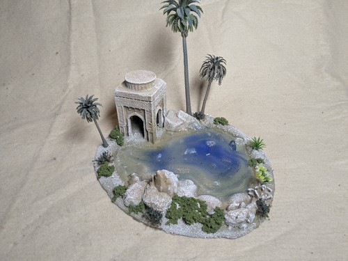 Well painted 28mm desert oasis - painted,