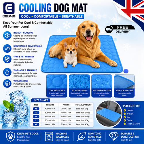Large self cooling mat - large, bed