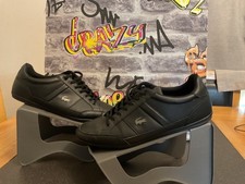 Mens Lacoste Chaymon Trainers triple BlackUK 9 Leather  smart casuals?