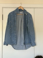 Zara Jacket With Pearls 100% cotton