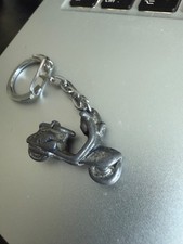 1960s vintage, Solid metal, Twin seated Vespa Key ring, orig colour blue, used.