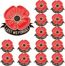 15PCS Poppy Pins,Veterans Day