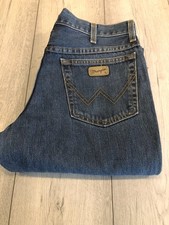 MEN'S WRANGLER TEXAS JEANS 34" WAIST X 33" - BLUE ALTERED LEG