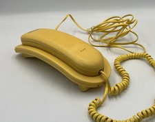 Retro Wall Hanging Phone Yellow Binatone Slimline Telephone model 2503 Vgc