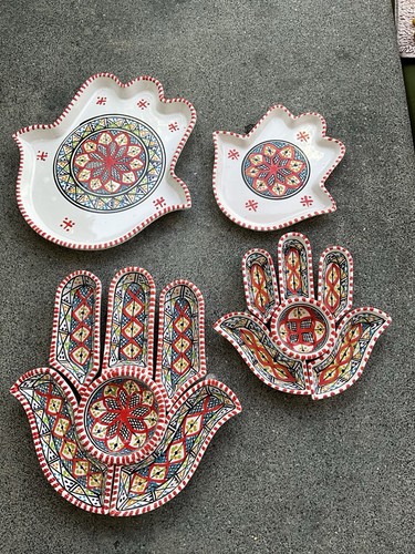 Tunisian hand painted - hand, x2