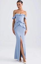 Oh Polly Womens Blue Maxi