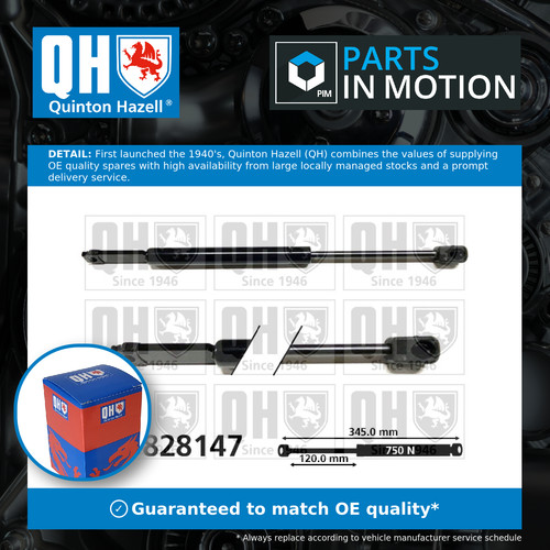 Bonnet gas strut - fits, bmw