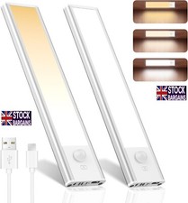 Rechargeable Motion Sensor LED Lights Under Cabinet Closet Lighting-2PACK (E730)