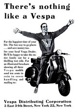 Theres nothing like a Vespa Scooter Ad NY Poster Print