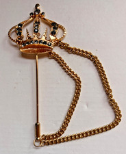 CROWN STICK PIN BROOCH DOUBLE