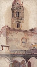 Thomas William Fripp (1864-1931) Watercolour Painting - Florence Italy