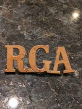 Royal Garrison Artillery RGA Shoulder Title Badge WW1