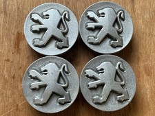 x4 Original Peugeot 206 50mm Nimrods Alloy Wheel Centre Caps Set