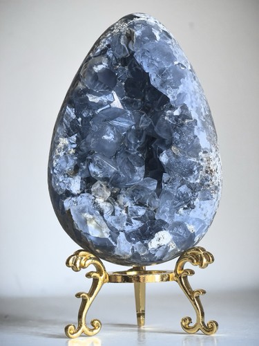 Large blue celestite - celestite, crystal