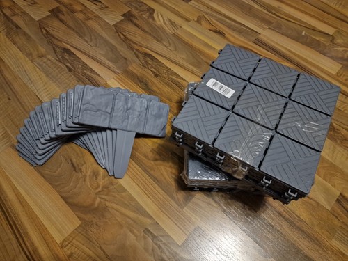 Grey garden tiles and - tiles,