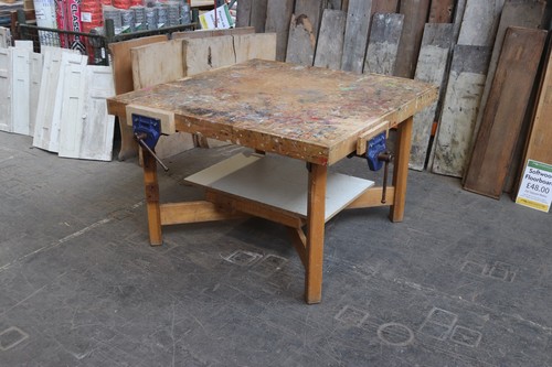Woodwork bench with record - with, 4