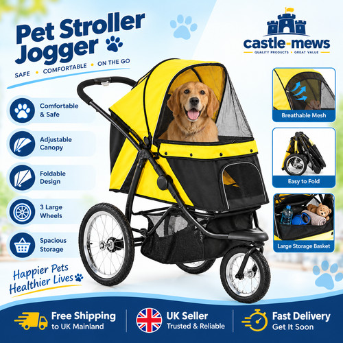 Pawhut wheel pet stroller - 3,