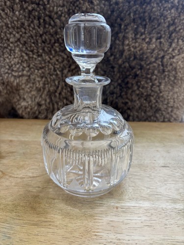Vintage cut glass decanter - glass,