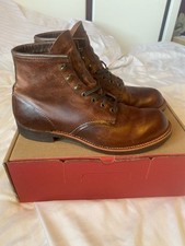 Red Wing Blacksmith Boots Copper Rough and Tough Leather Size UK 8.5