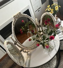 Vintage French Louis Style Triple Dressing Table Mirror Shabby Chic *REDUCED*