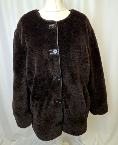 Collarless faux fur coat - h&m,