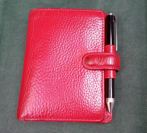 Filofax mini finsbury red - in,
