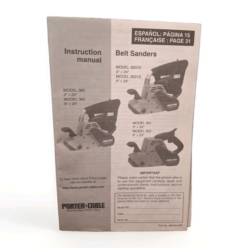 Porter cable belt - cable,