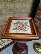 Vintage Tile In Frame Pot Kettle Tea Pot Stand Small Square Tray Coaster Display