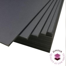 Styrene Sheets - Plasticard  (HIPS) A4 Plastic Sheets Gloss Black 0.5mm to 4mm