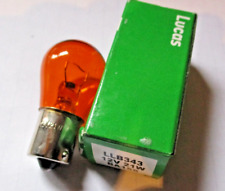 LLB343 New Lucas 12v 21W Amber Single Filament Indicator Light Bulb