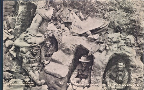 Postcard ww1 tommy home - ww1, at
