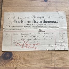 1887 Billhead - North Devon