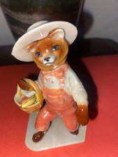 Retired Hagen-Renaker Figurine – Fox with Fruit Basket