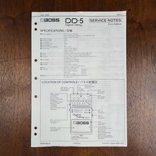 VINTAGE BOSS DD-5 SERVCE NOTES