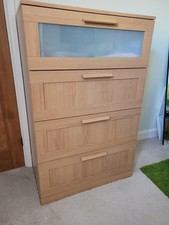 Ikea brimnes Bedroom 4 Piece Furniture Set Oak Very Good Condition Collection 