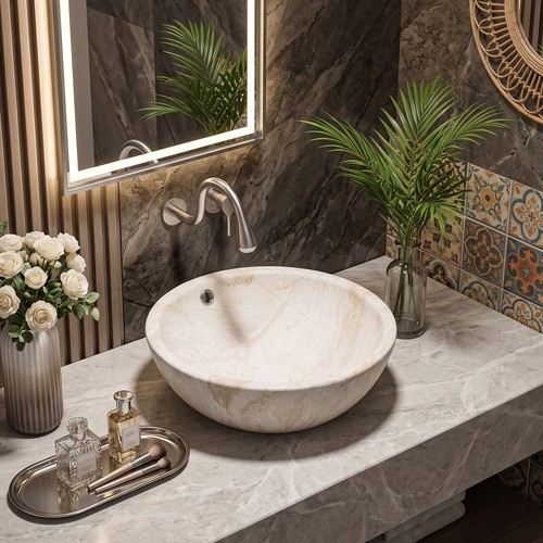 Round ceramic wash - ceramic, basin