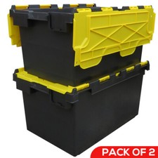 2 x LARGE Plastic Crates