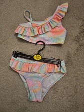 Never Worn Age 5-6 Years Colourful Cute Tankini Swimwear  Set By Primark